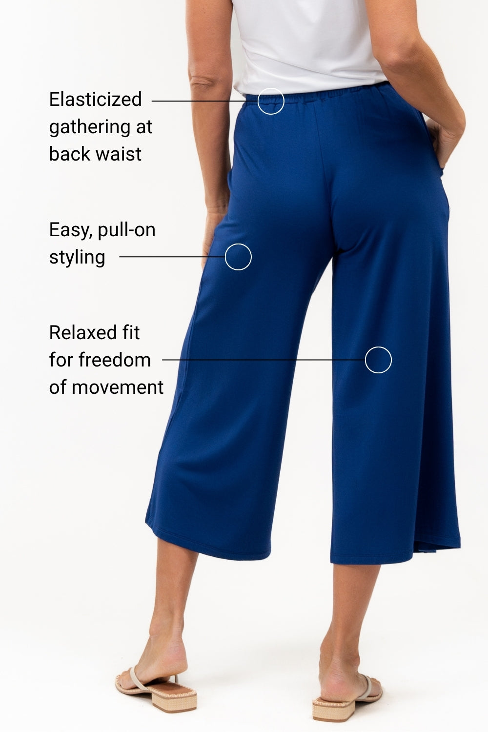 Paulina Bamboo Culotte - Marina Blue