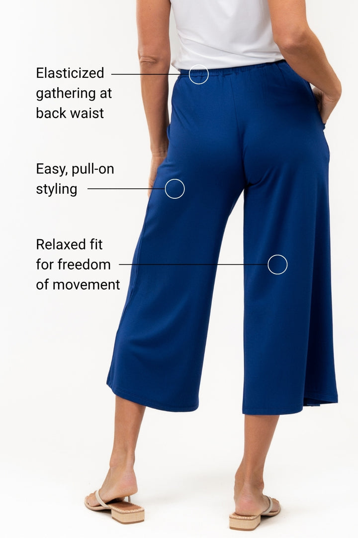 Paulina Bamboo Culotte - Marina Blue