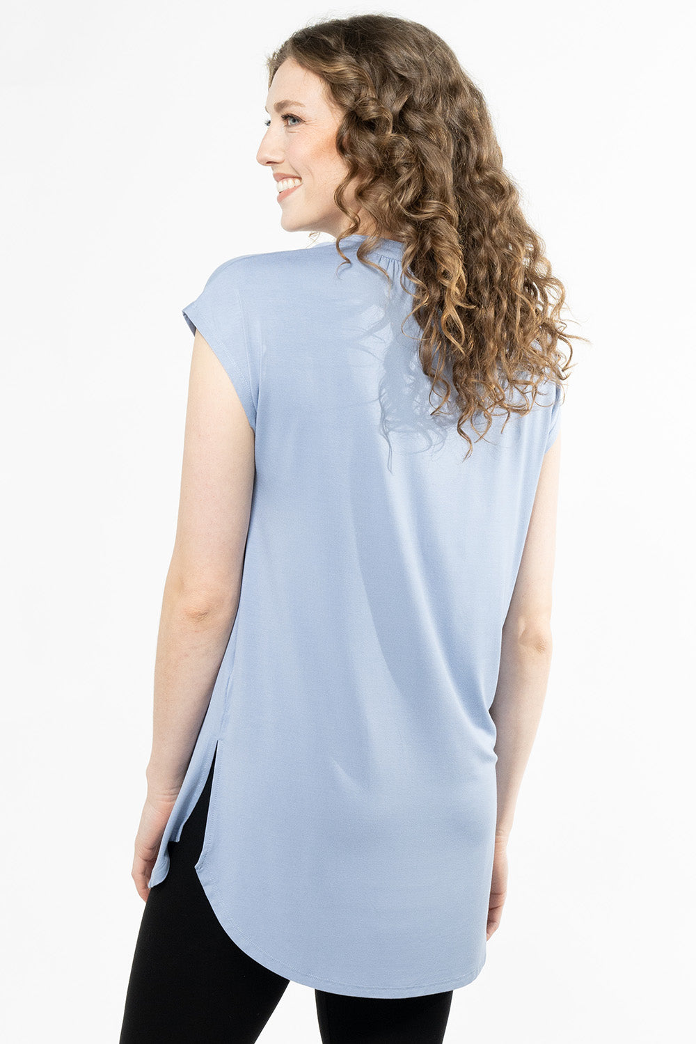 terrera womens light blue bamboo tunic tops canada