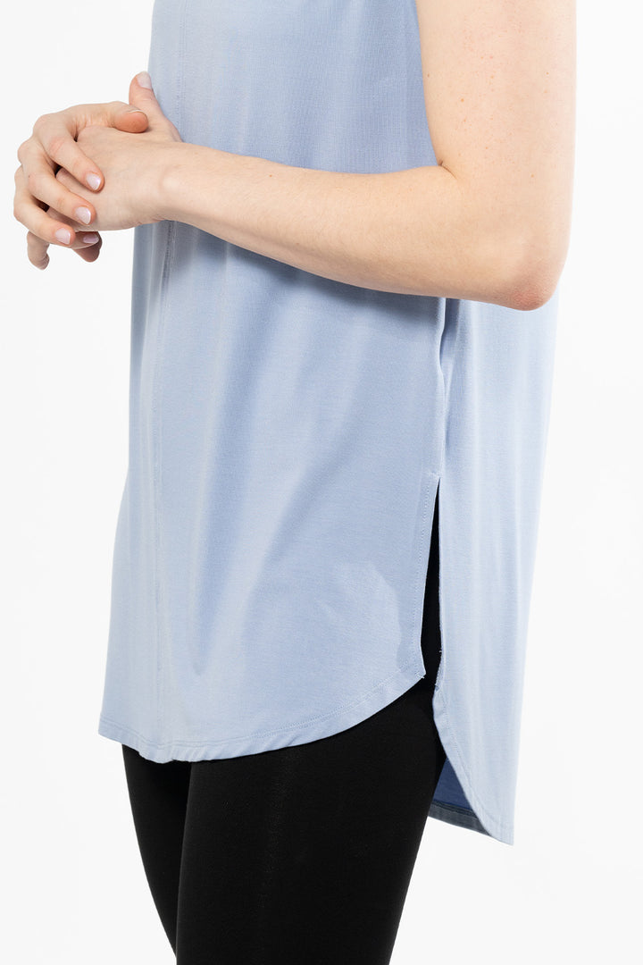 terrera womens light blue bamboo tunic tops canada
