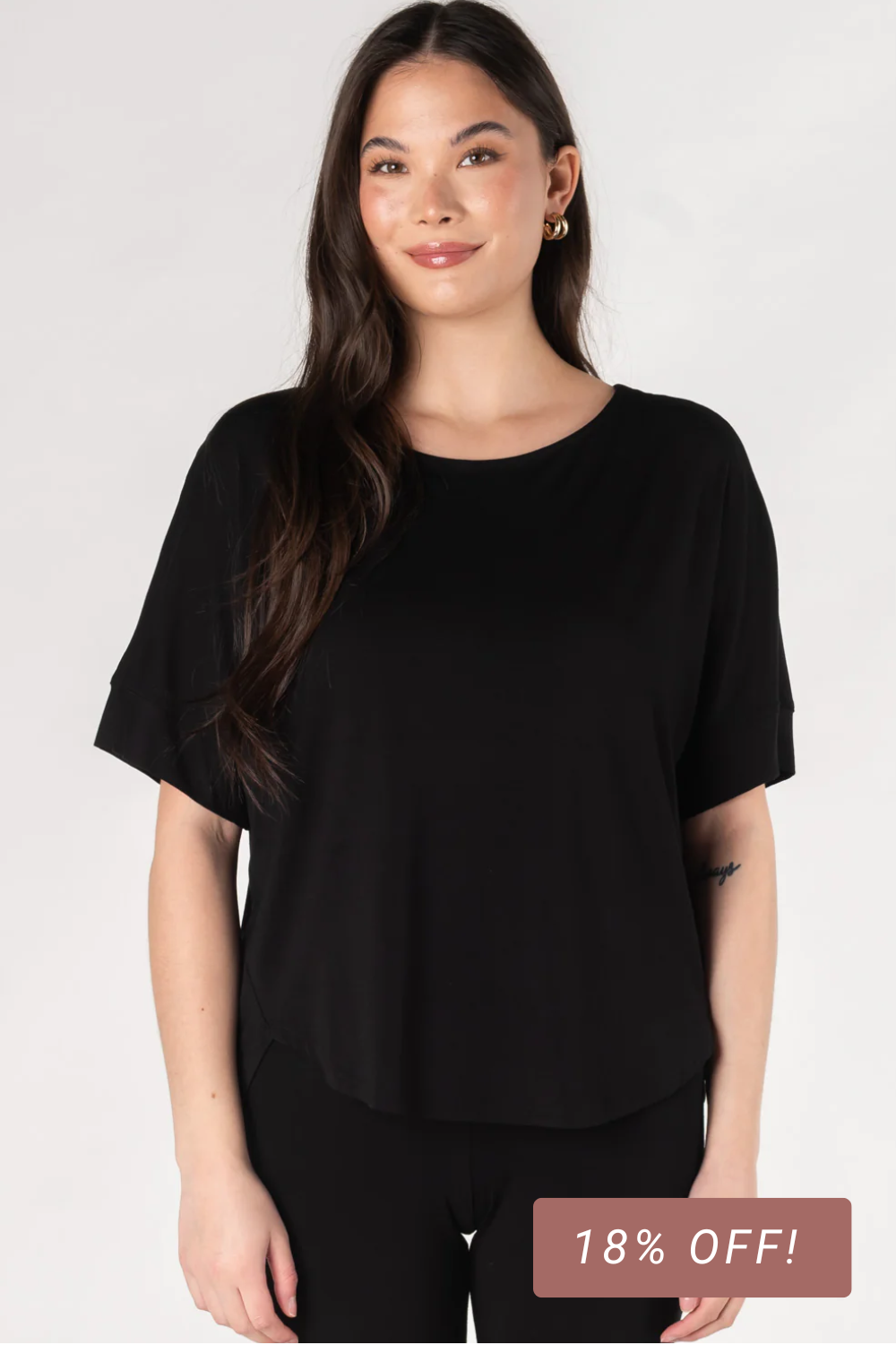 Laura Relaxed-Fit Bamboo Blouse - Black