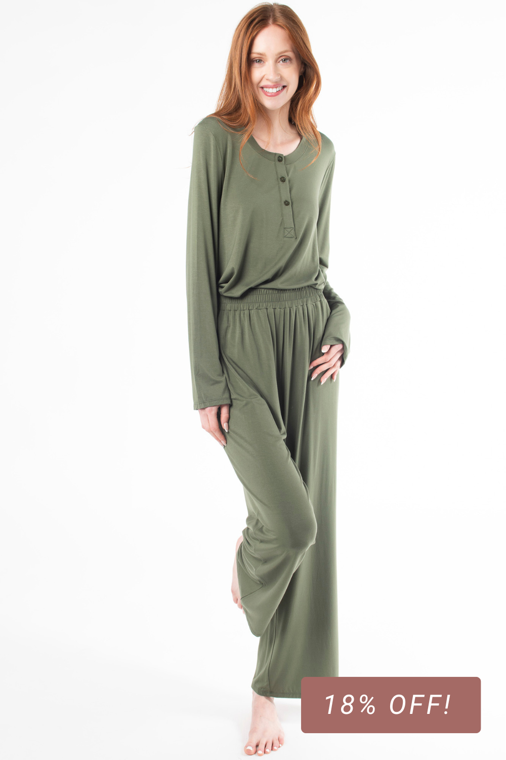 Skyla Bamboo Pajama Set - Sencha Green