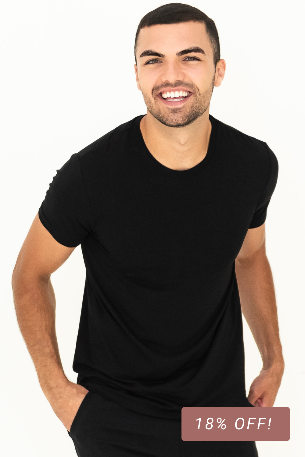 Lawrence Crew Neck Bamboo Tee - Black
