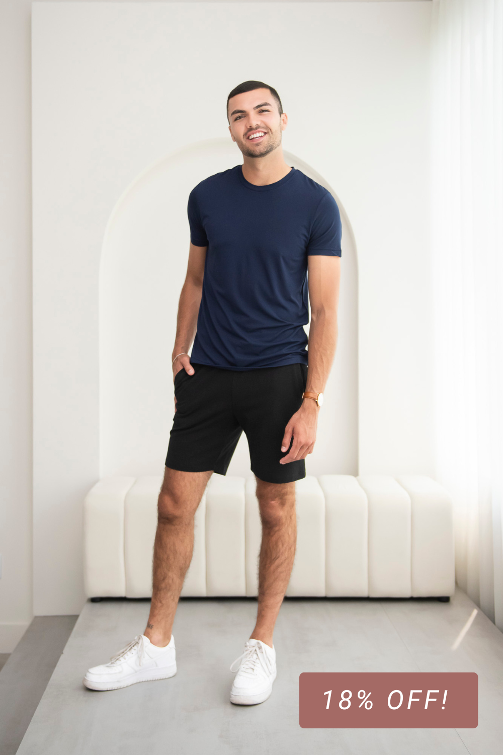 Lawrence Crew Neck Bamboo Tee - Ink