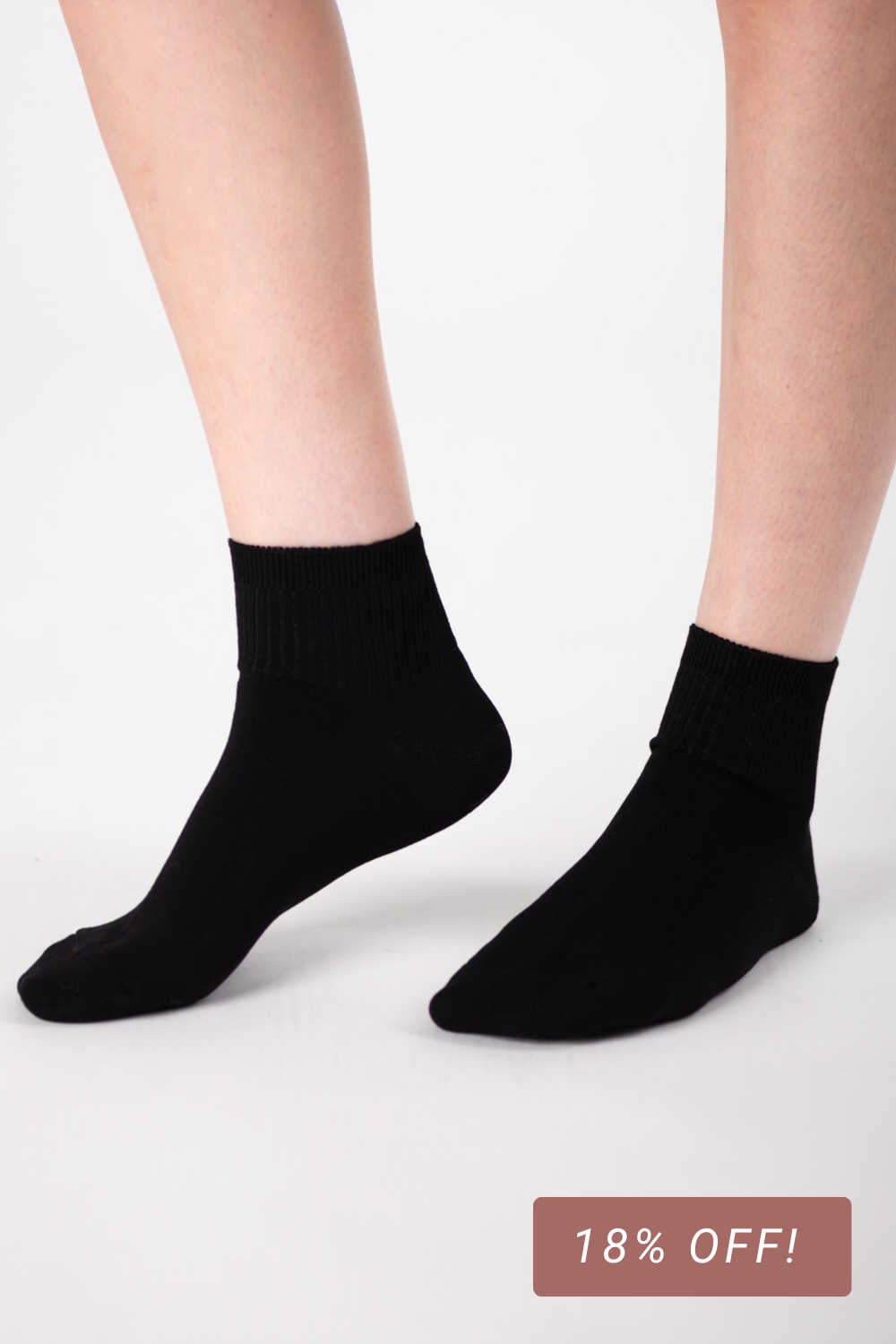 Ladies' 2-Pack Micro Crew Length Bamboo Socks - Black