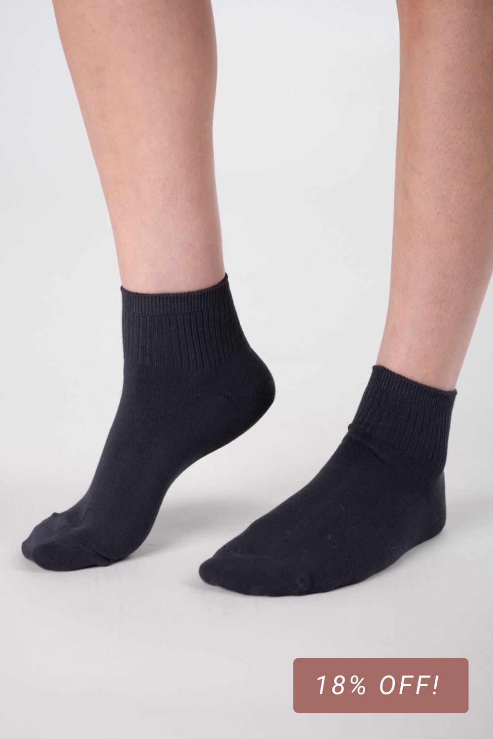 Ladies' 2-Pack Micro Crew Length Bamboo Socks - Charcoal