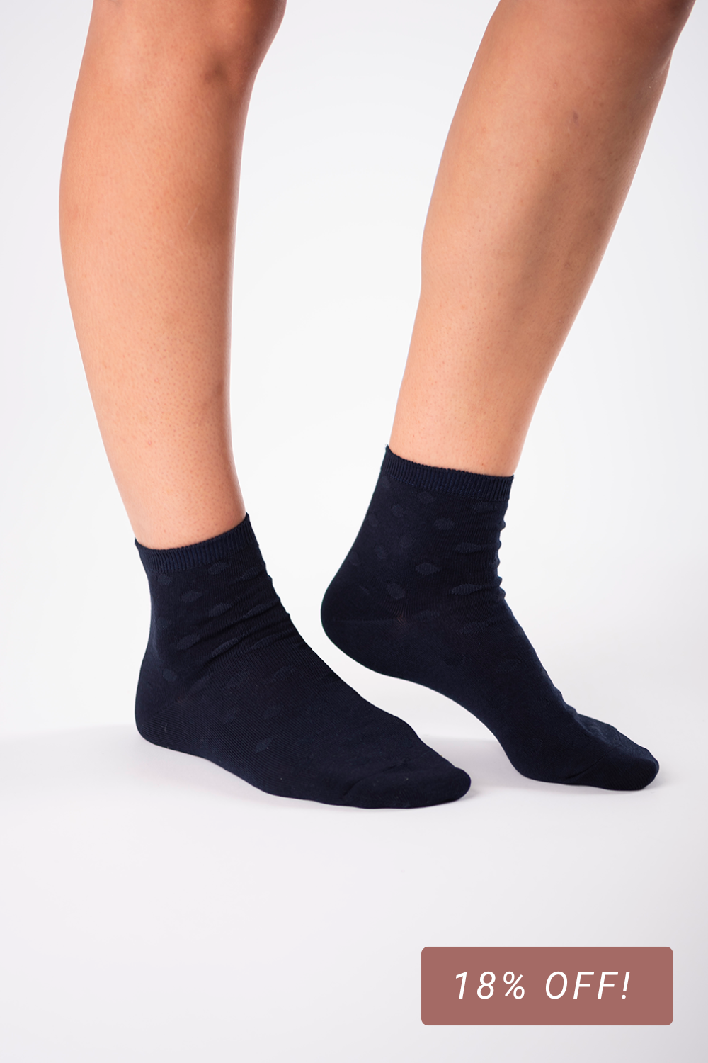 Ladies' 2-Pack Micro Crew Length Bamboo Socks - Navy