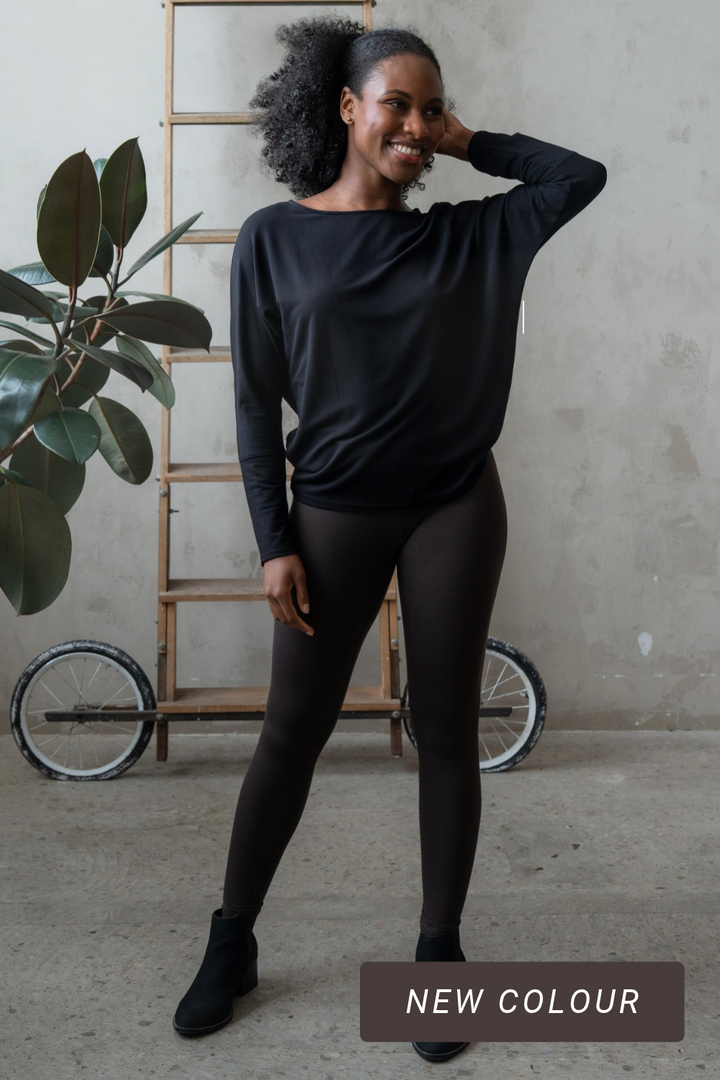 Suri Bamboo Leggings - Dark Chocolate