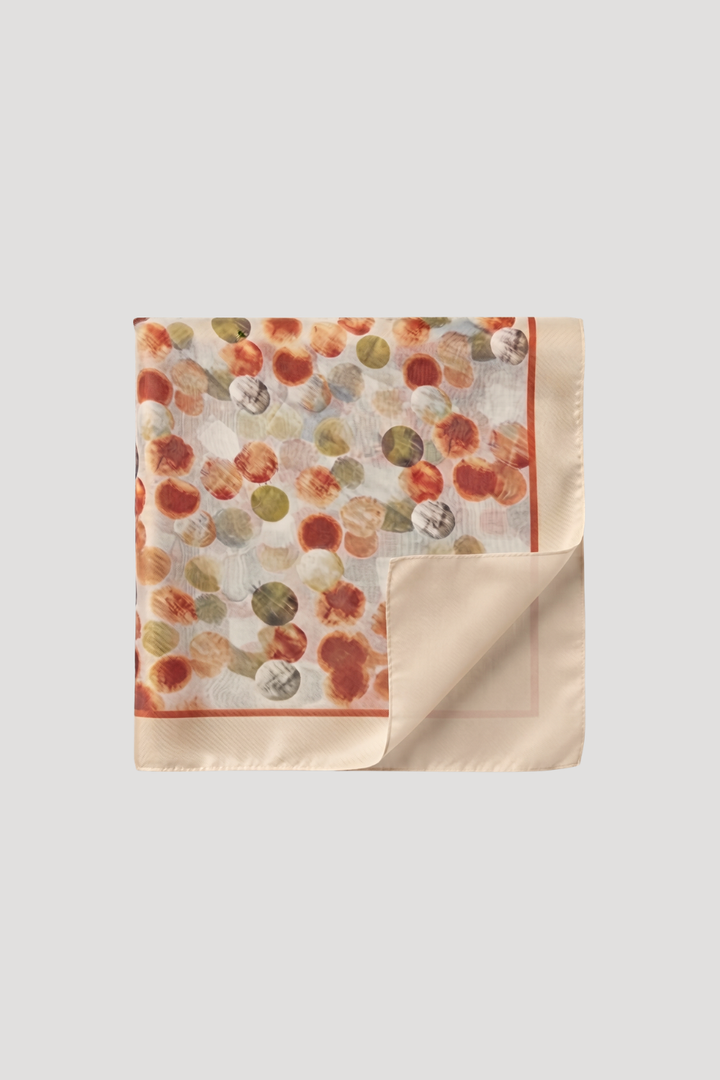 Patterned Square Scarves - Earthy Polka Dot