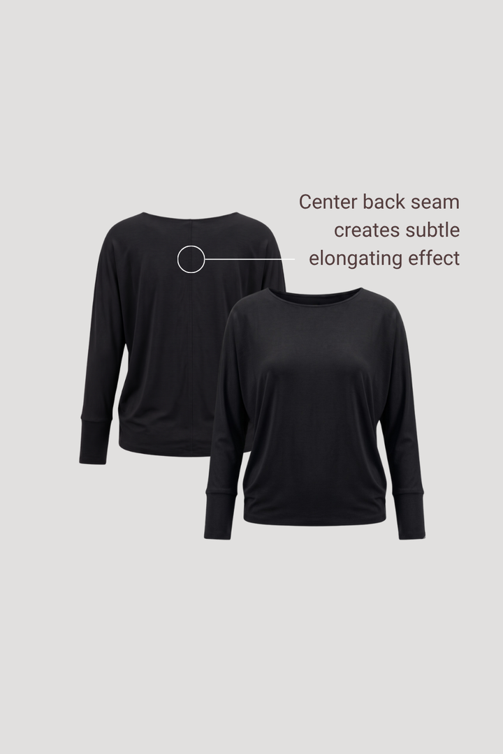 Sienna Bamboo Dolman Top - Black