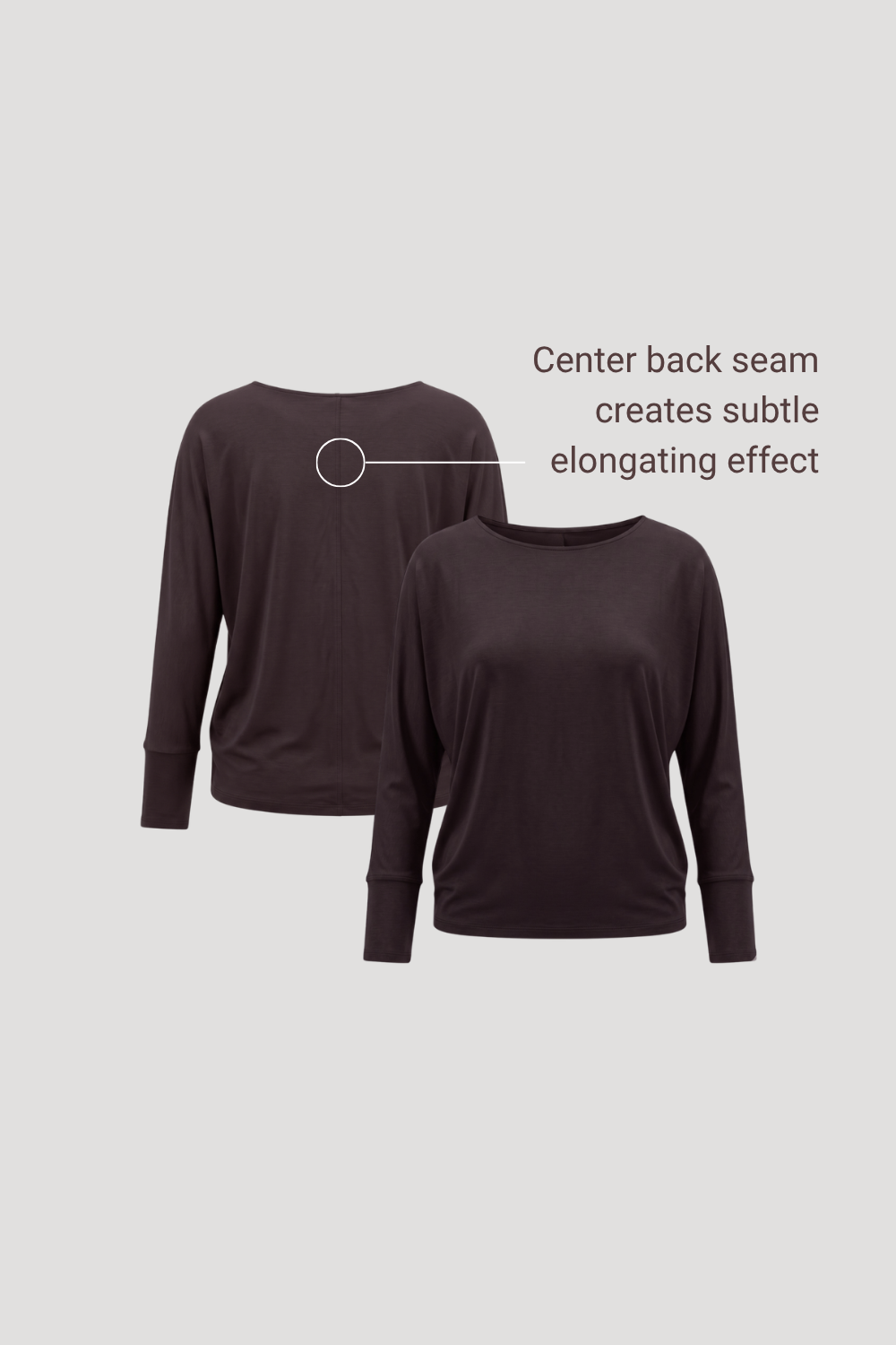 Sienna Bamboo Dolman Top - Dark Chocolate