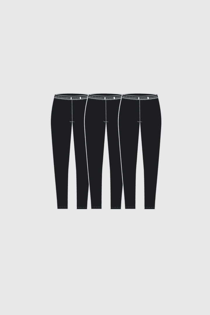 Suri Capri Leggings Full-Length 3-Pack Bundle (Black)