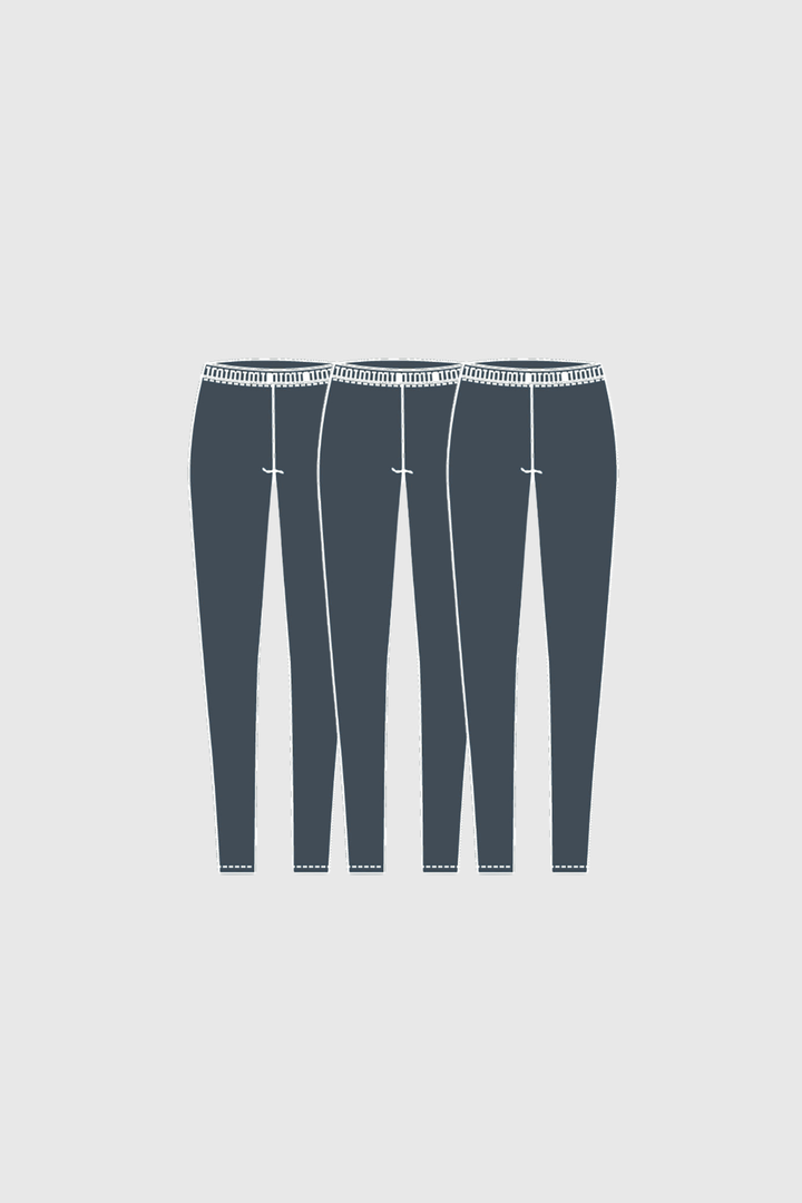 Suri Leggings Full-Length 3-Pack Bundle (Heather Charcoal)