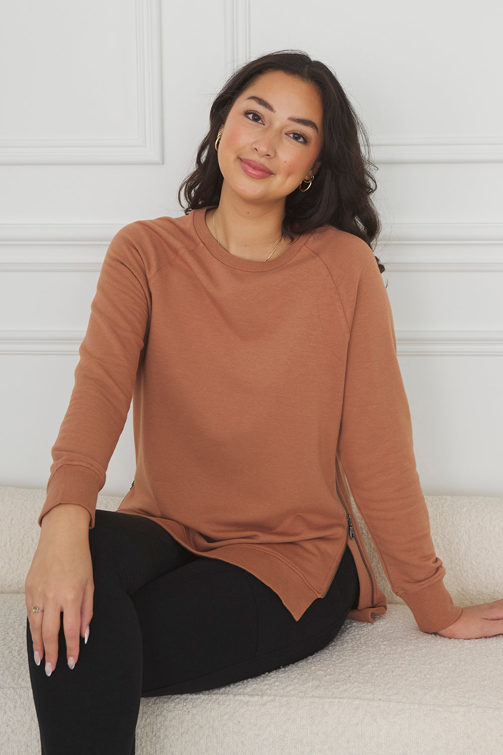 terrera womens warm brown bamboo sweatshirt canada