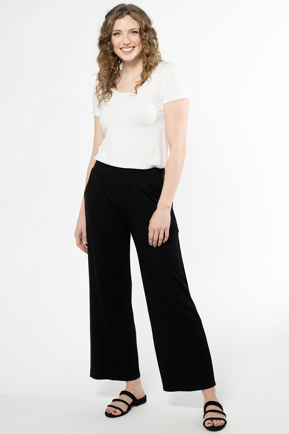 terrera womens black bamboo straight leg pant canada