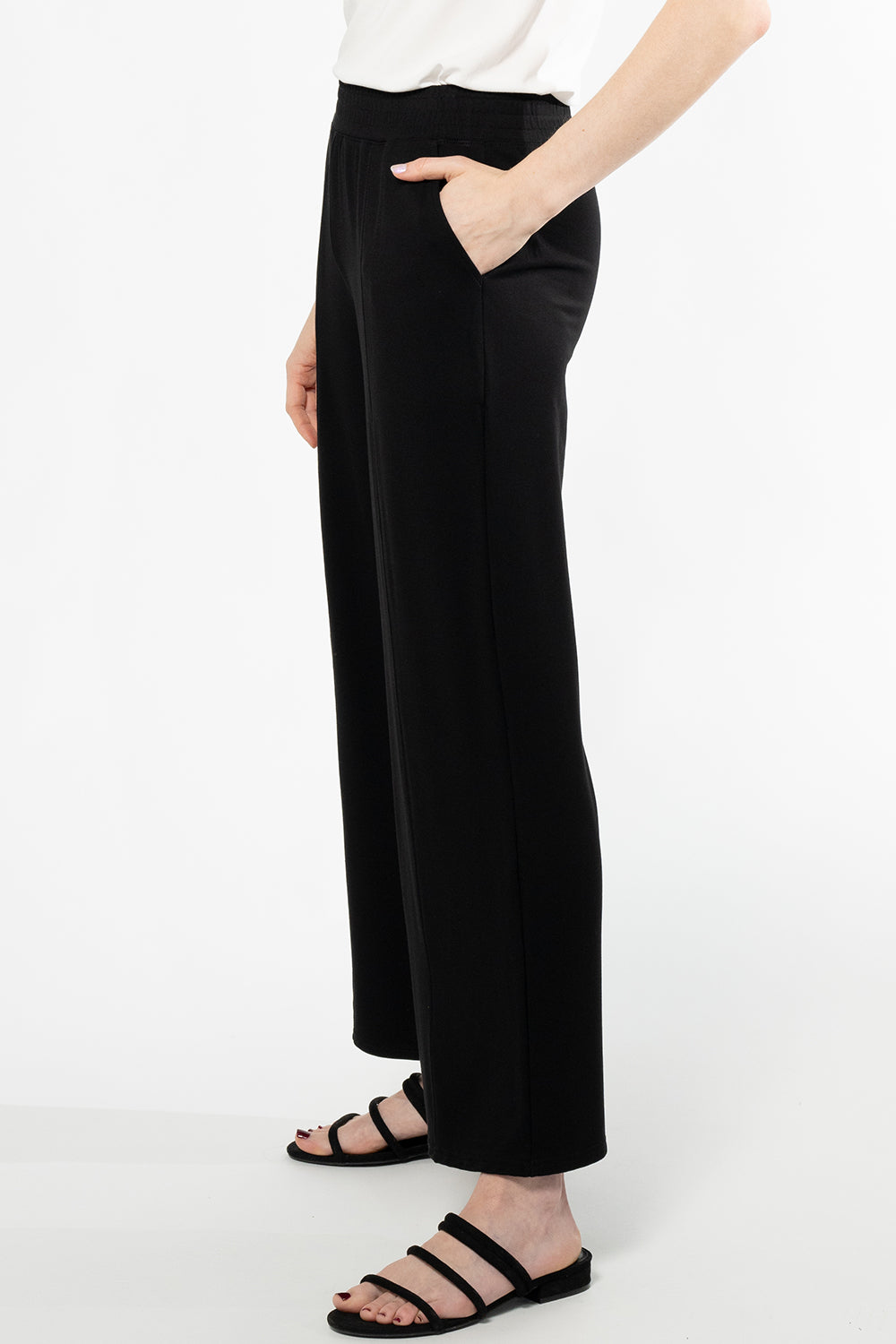 terrera womens black bamboo straight leg pant canada