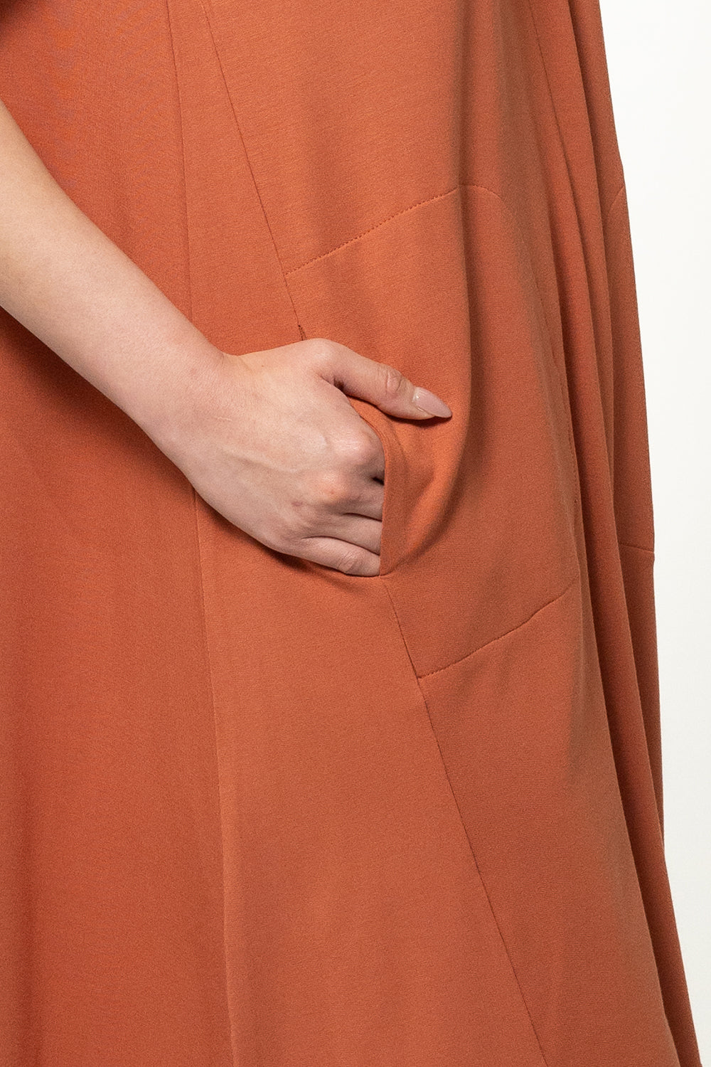 Daphne Bamboo Hoodie Dress - Brick - Terrera