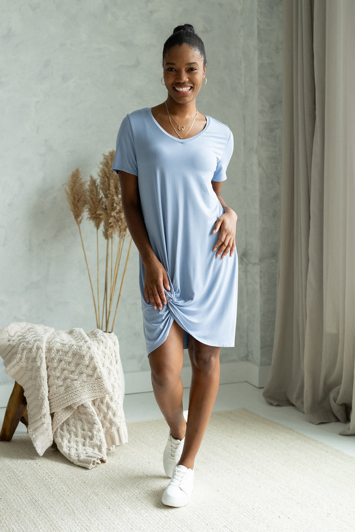 terrera womens light blue bamboo dress canada