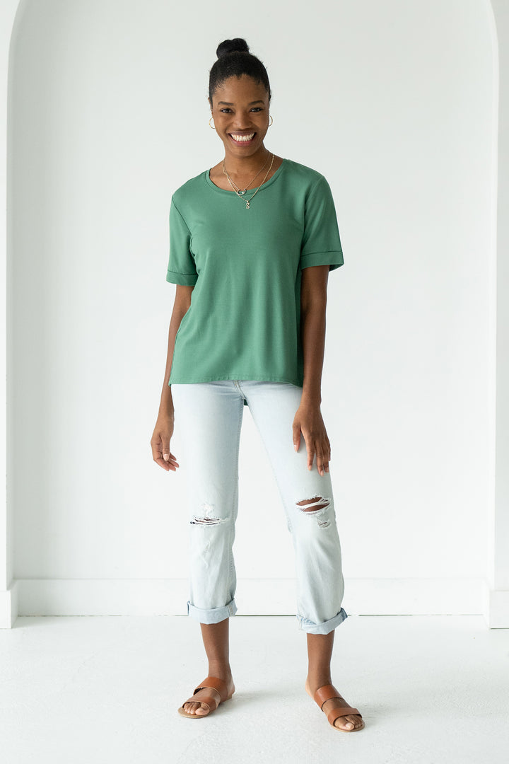 terrera womens forest green bamboo tops canada