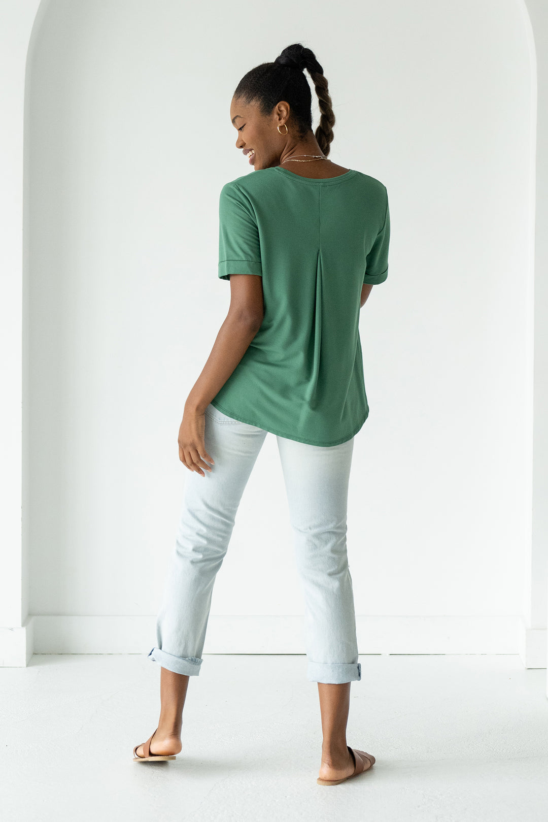 terrera womens forest green bamboo tops canada