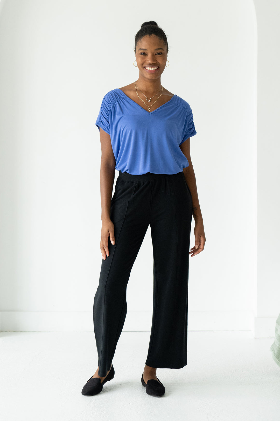 terrera womens black bamboo straight leg pant canada