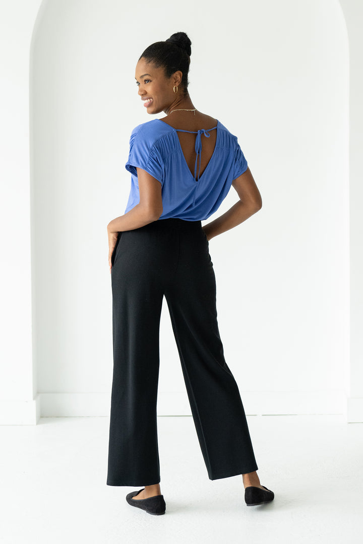 terrera womens black bamboo straight leg pant canada