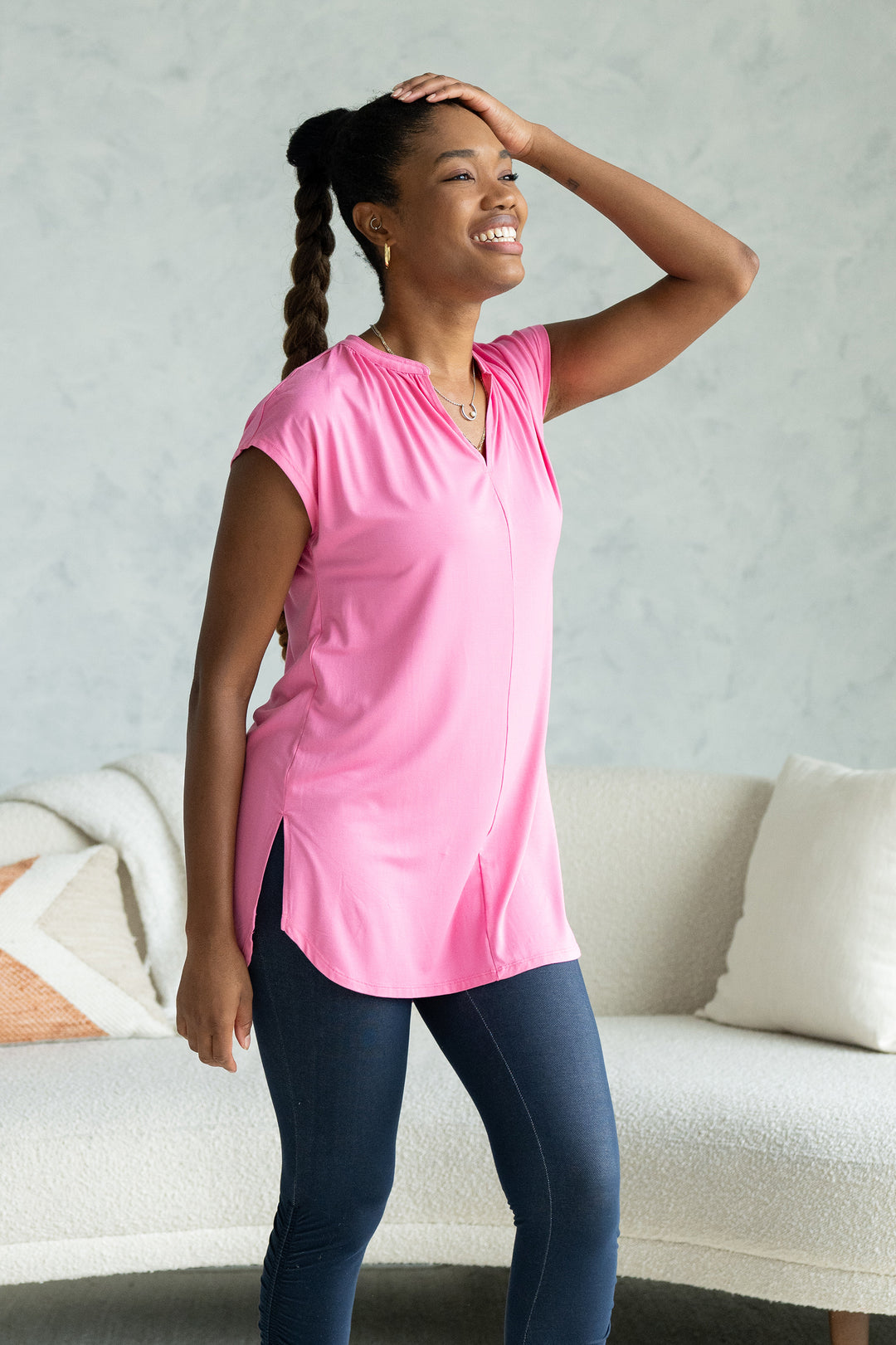 terrera womens pink bamboo tunic tops canada