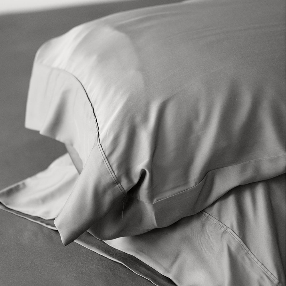 Bamboo Pillowcase Set - Grey - Terrera