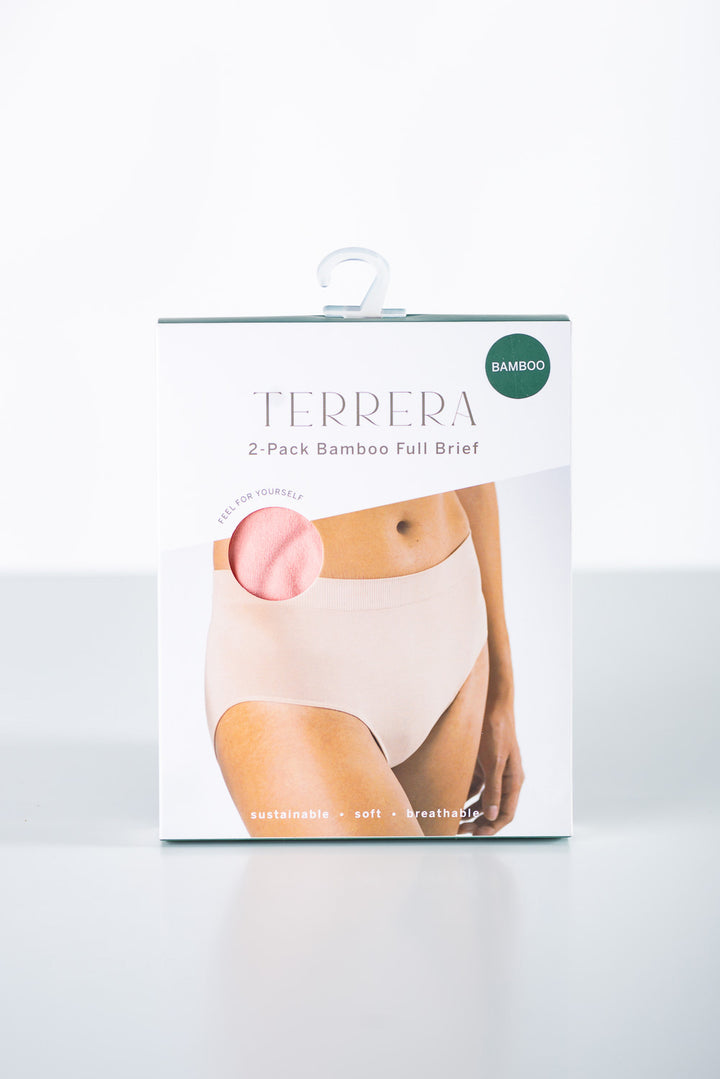 2-Pack Full Brief Bamboo Underwear - Pink - Terrera