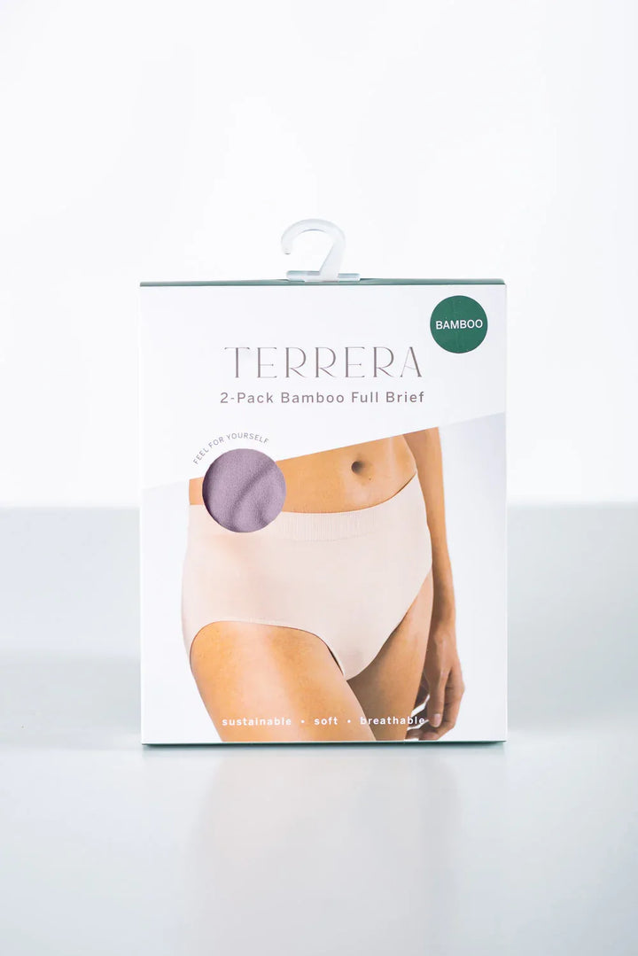 2-Pack Full Brief Bamboo Underwear - Dusty Purple - Terrera