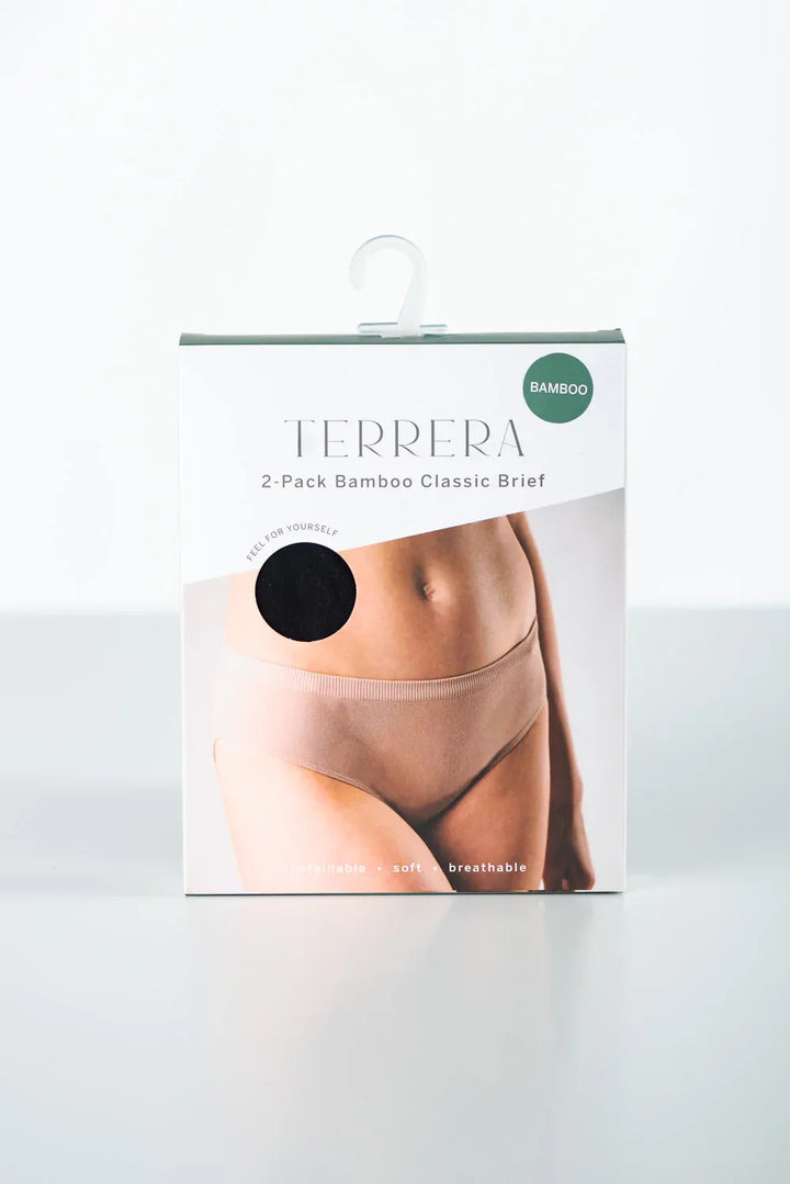 2-Pack Classic Cut Bamboo Underwear - Black - Terrera