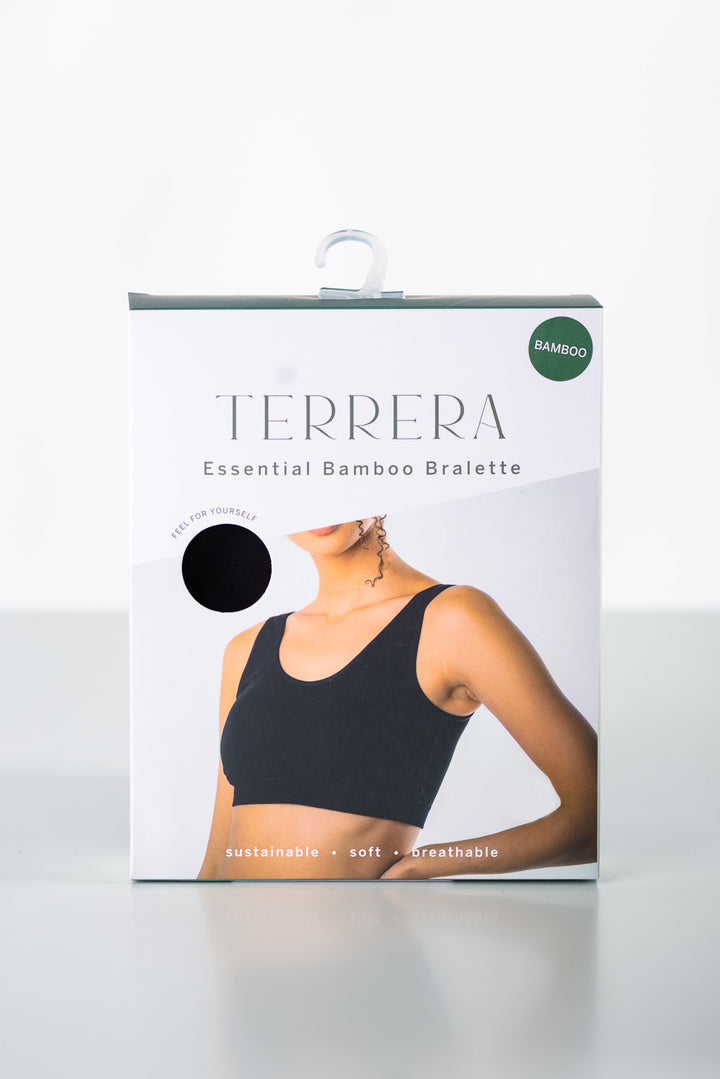 Essential Bamboo Bralette - Black - Terrera