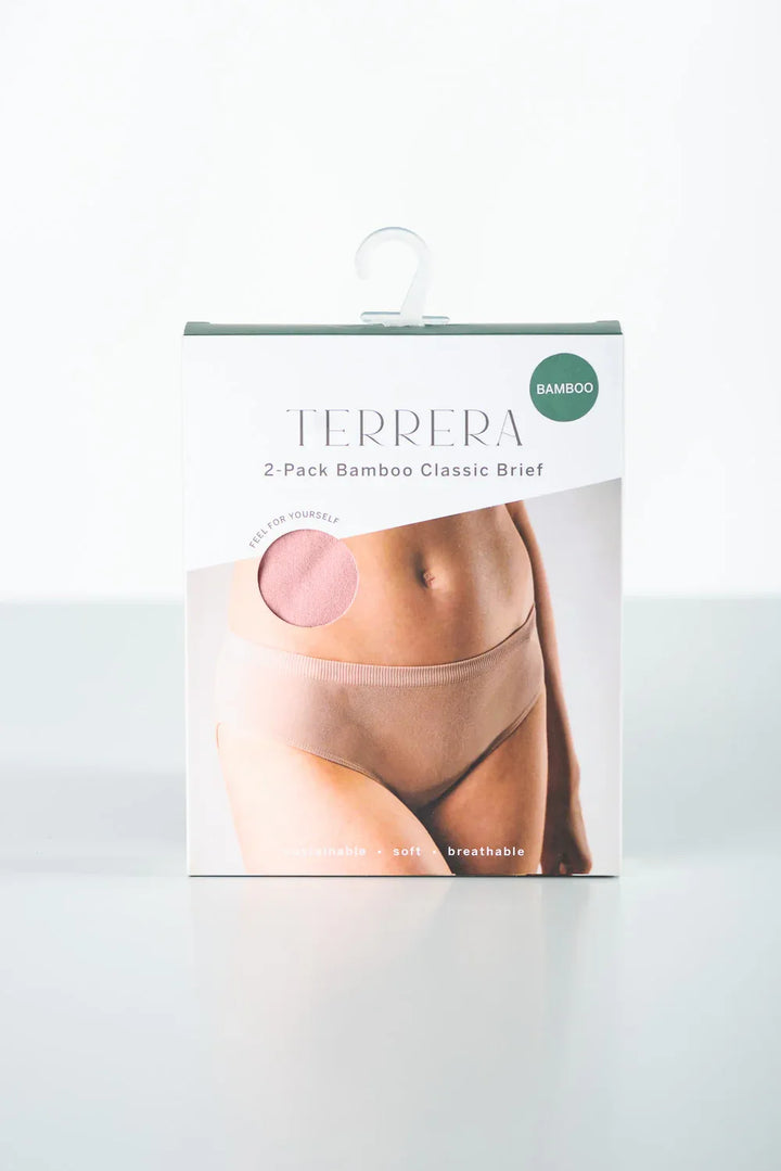 2-Pack Classic Cut Bamboo Underwear - Pink - Terrera