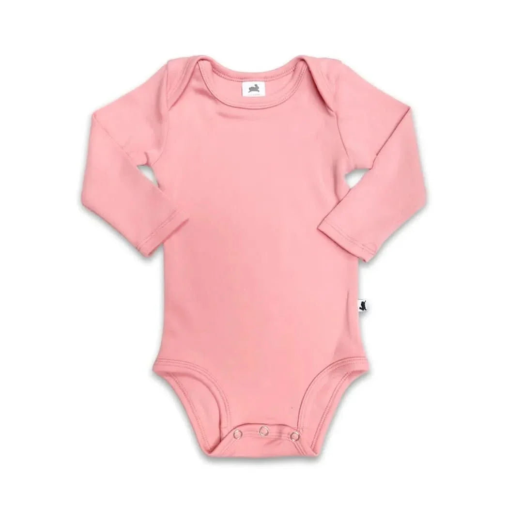 Baby Long-Sleeve Bamboo Bodysuit | Terracotta