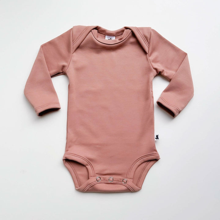 Baby Long-Sleeve Bamboo Bodysuit | Terracotta