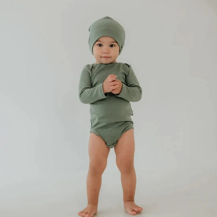 Baby Long-Sleeve Bamboo Bodysuit | Terracotta