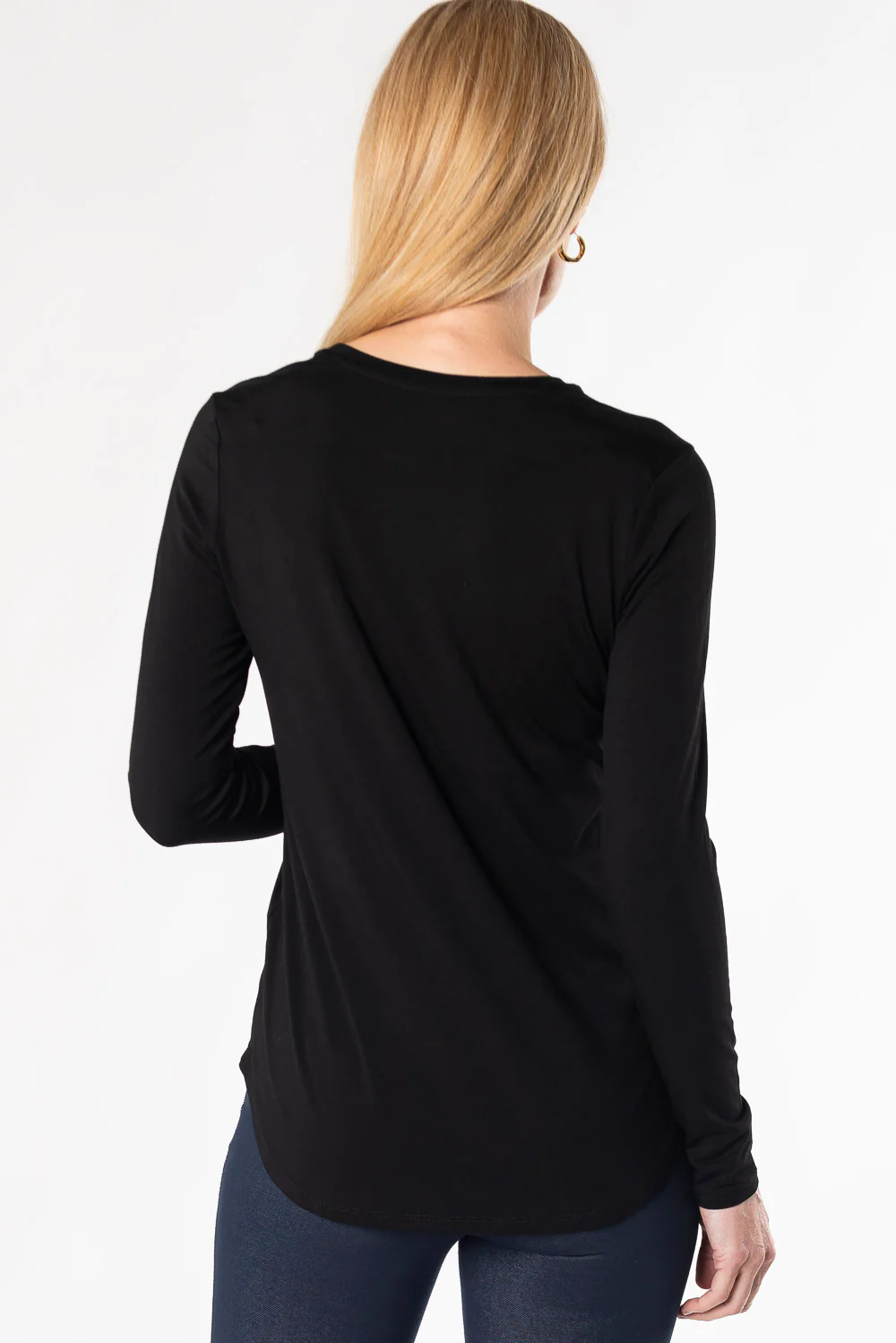Georgia Crew Bamboo Long Sleeve - Black