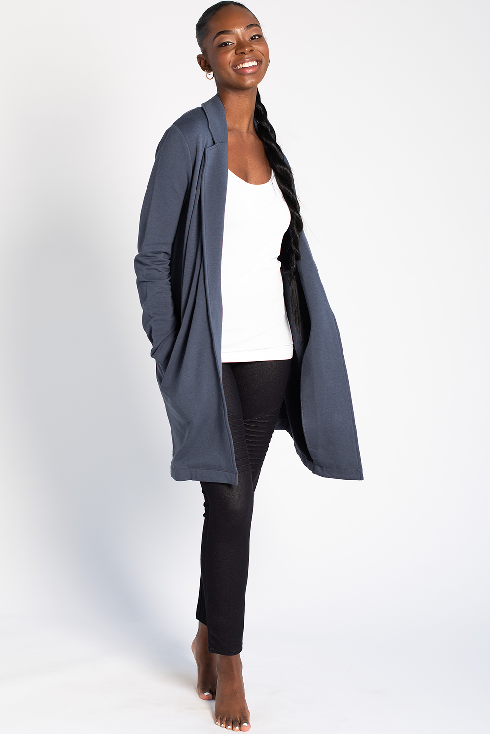 Meghan Bamboo Blazer Anchor Blue Terrera