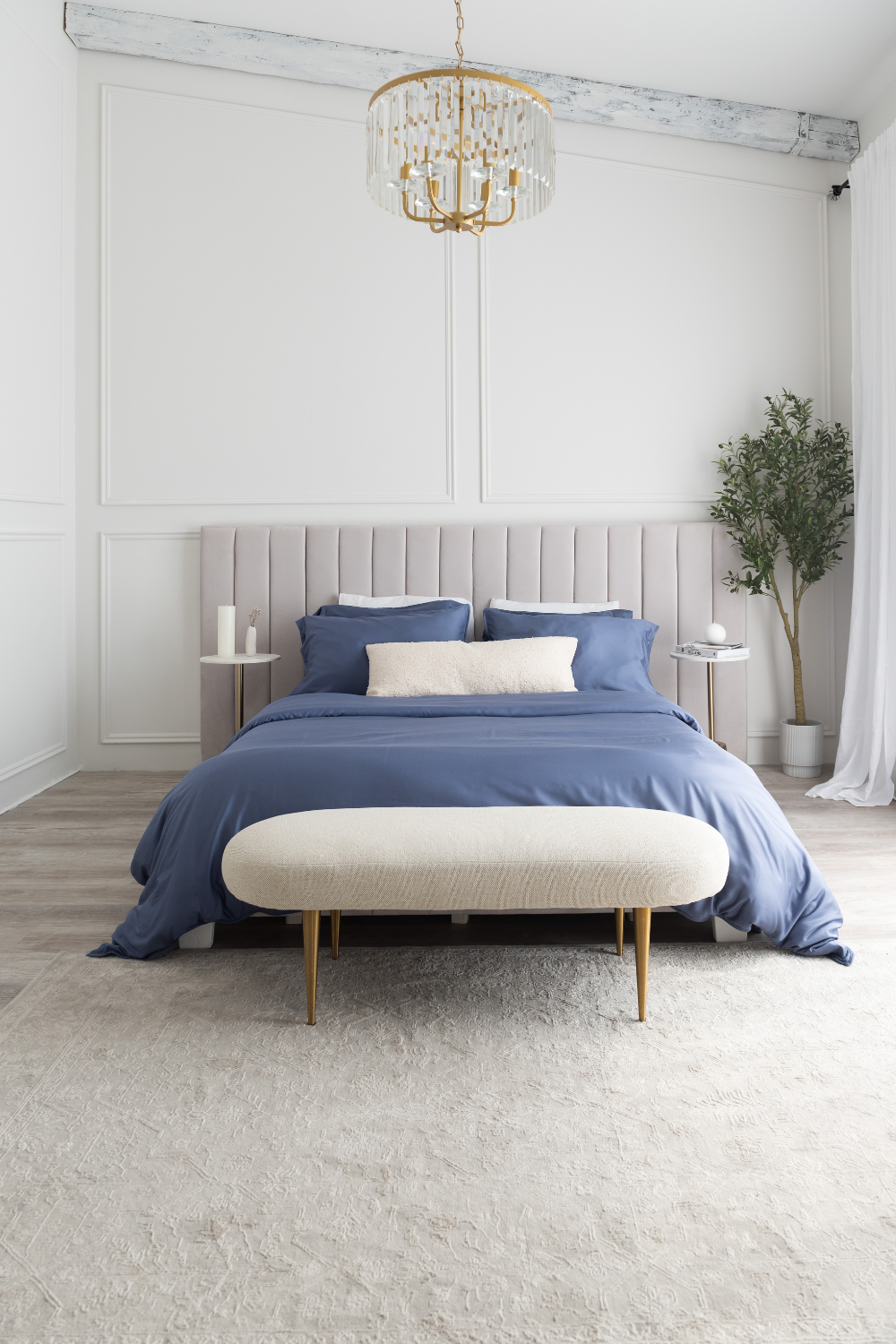 3-Piece Solid Bamboo Duvet Cover Set - Mineral Blue - Terrera