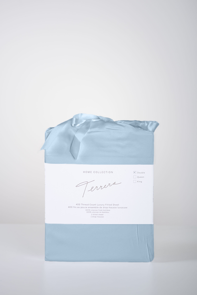 terrera home sky blue bamboo fitted sheet canada