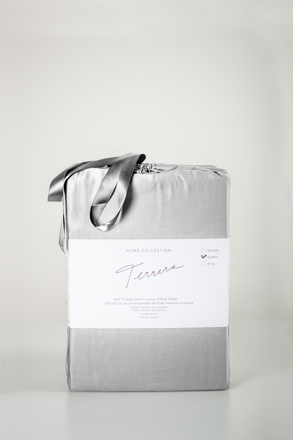 Bamboo Fitted Sheet - Grey - Terrera