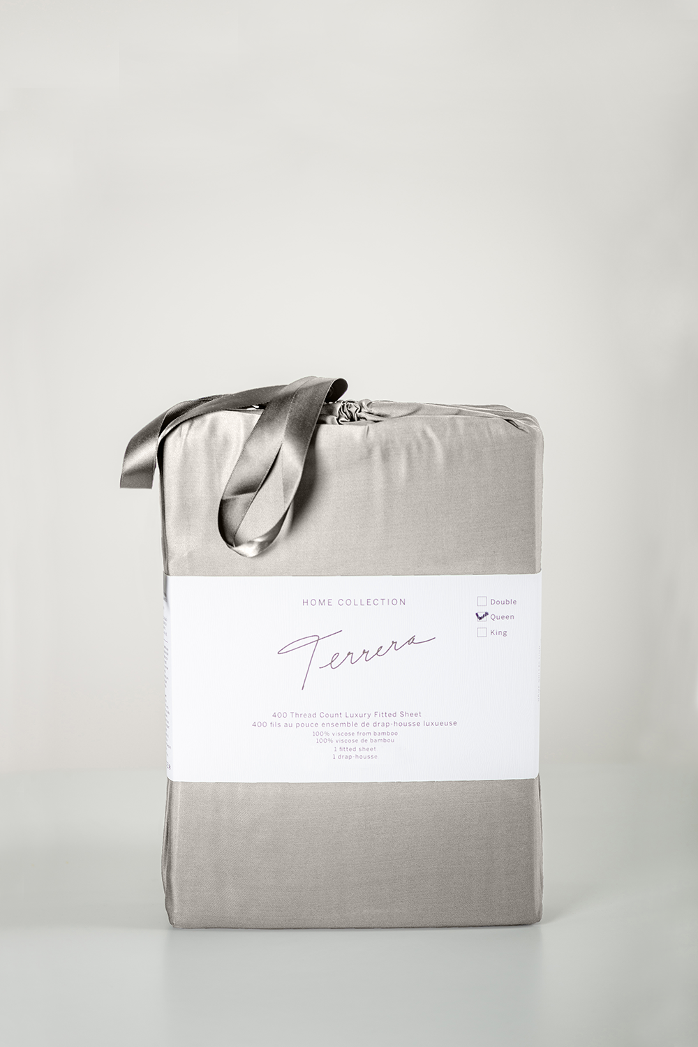 Bamboo Fitted Sheet - Taupe - Terrera