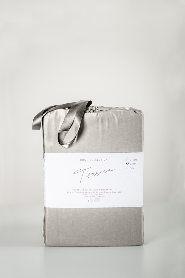 Bamboo Fitted Sheet - Taupe - Terrera