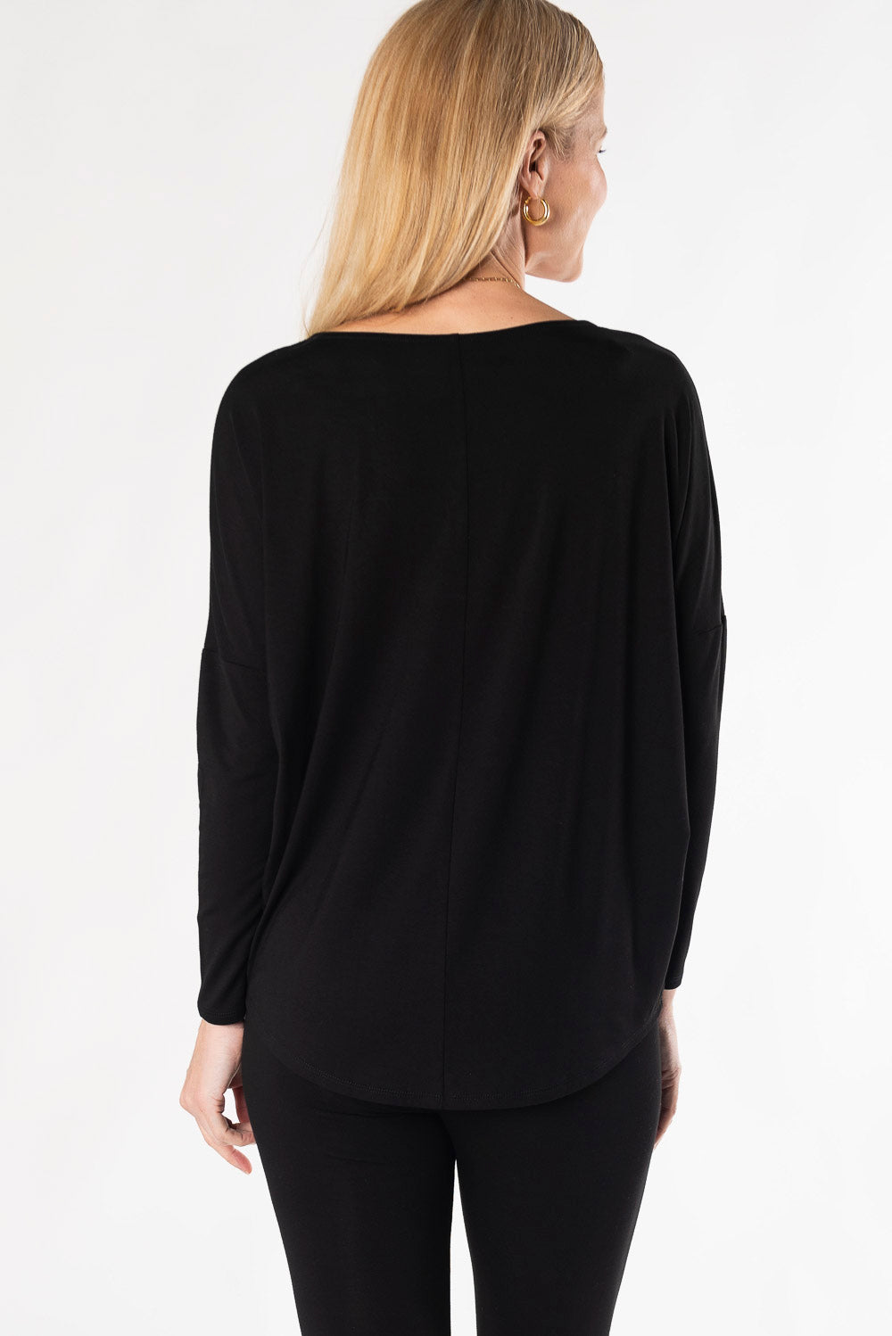 Bridget Dolman Bamboo Top - Black - Terrera