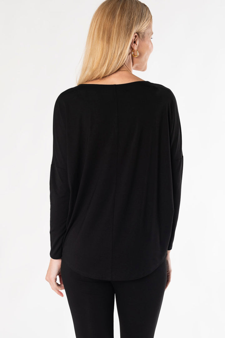 Bridget Dolman Bamboo Top - Black - Terrera