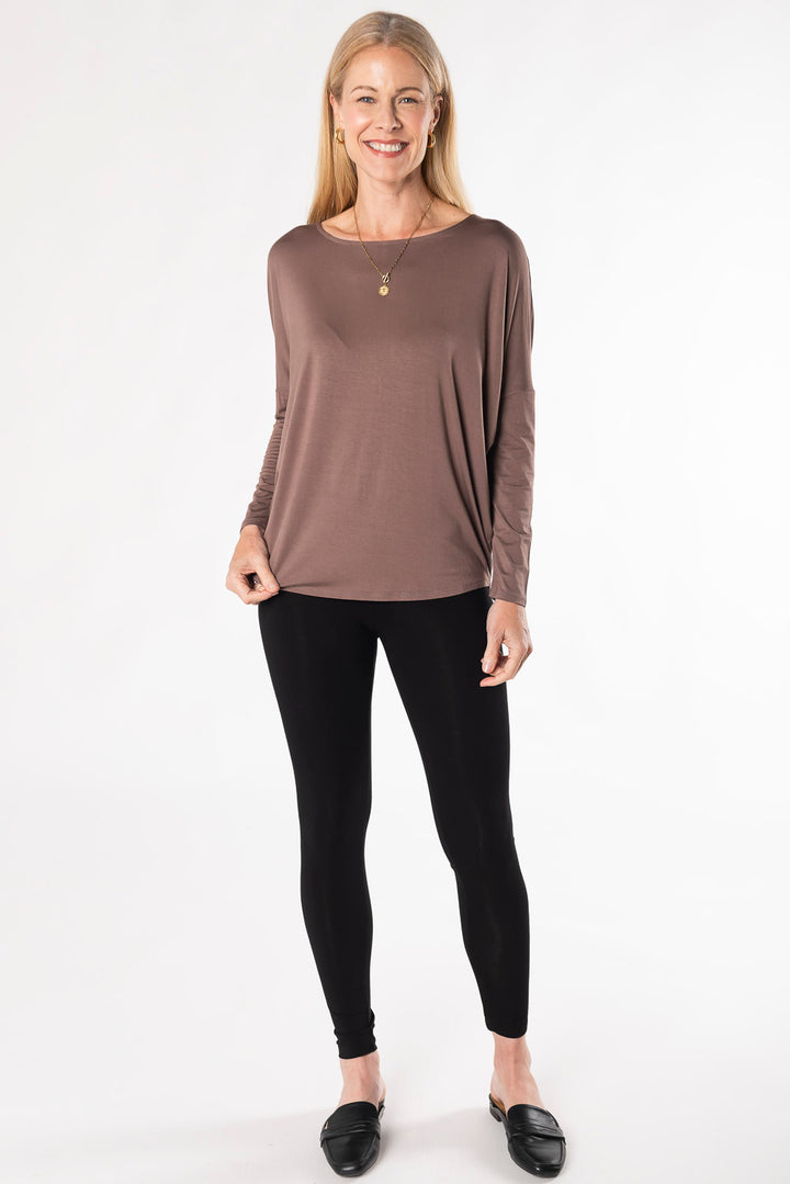 Bridget Dolman Bamboo Top - Latte - Terrera
