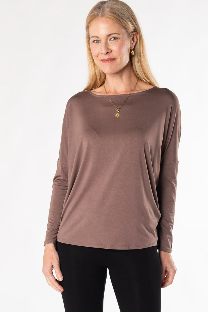 Bridget Dolman Bamboo Top - Latte - Terrera