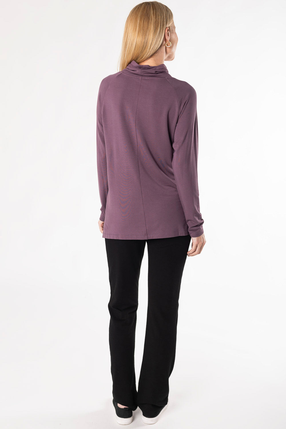 Iris Shawl Collar Bamboo Tunic - Mauve - Terrera