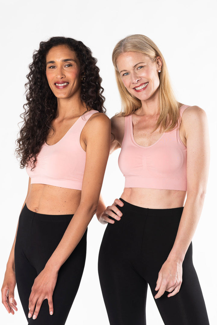Essential V-Neck Bamboo Bralette - Pink - Terrera