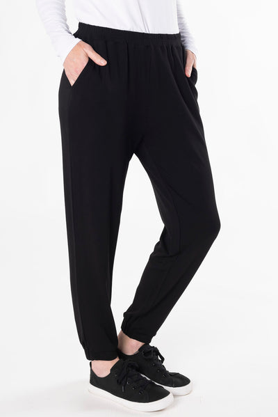 Bamboo tapered jogger pants with pockets